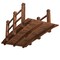 5' Wooden Garden Bridge Arc Stained Finish Footbridge Decorative